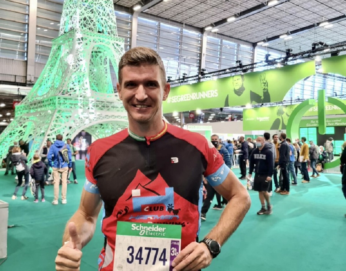 Valdemar Pauskte. disfrutó del Maratón de París.