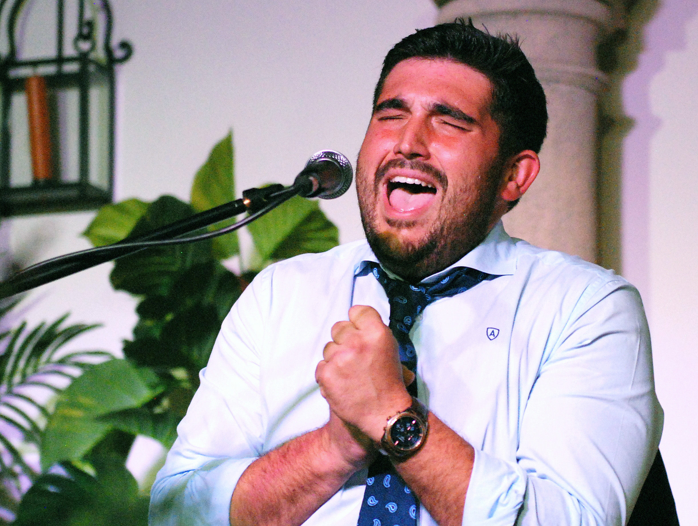 Manuel Cuevas se proclamó campeón de este concurso de cante flamenco para jóvenes. Foto Miguel Ángel Pezzi.
