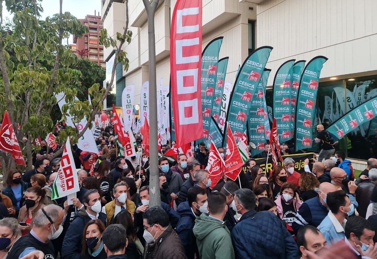 Esta tarde se ha celebrado la segunda manifestación en Málaga contra los ERE.