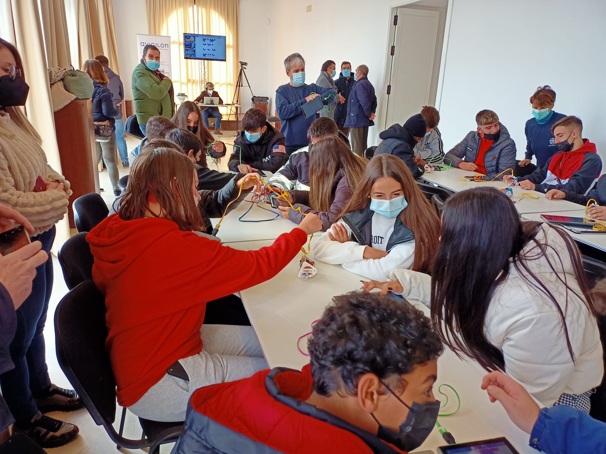 Estudiantes rondeños en las actividades.