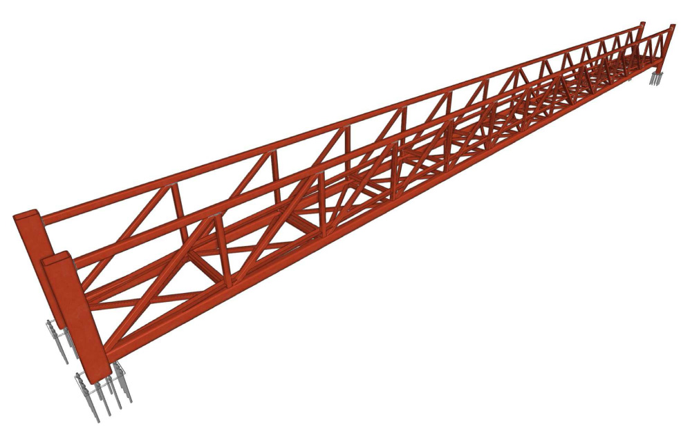 Infografía del nuevo puente de la Cueva del Gato.
