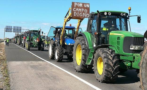 Imagen de una de las últimas tractoradas realizadas por los agricultores.