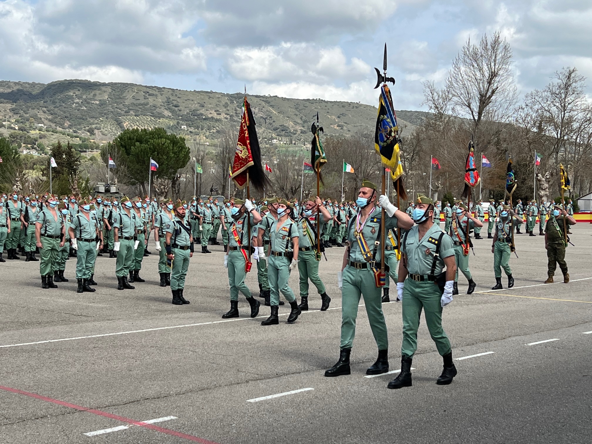 Un momento de la parada militar del Tercio de la Legión.