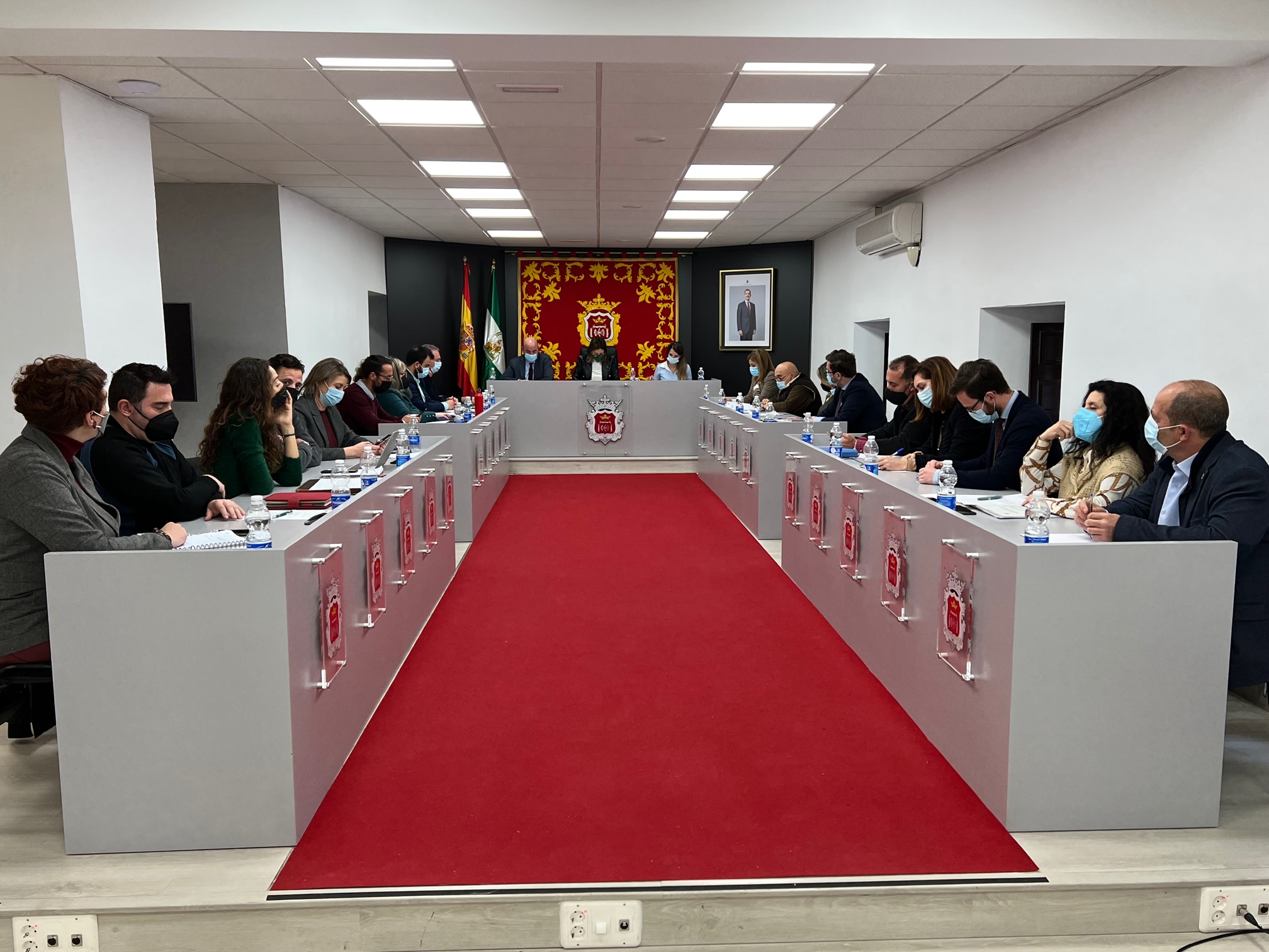 Imagen de la sesión plenaria celebrada en el Ayuntamiento de Ronda.