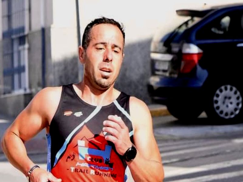 El corredor rondeño durante la prueba disputada en Arcos de la Frontera.