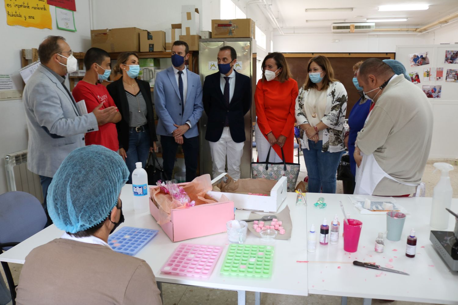 Los responsables de la Diputación han visitado los talleres.