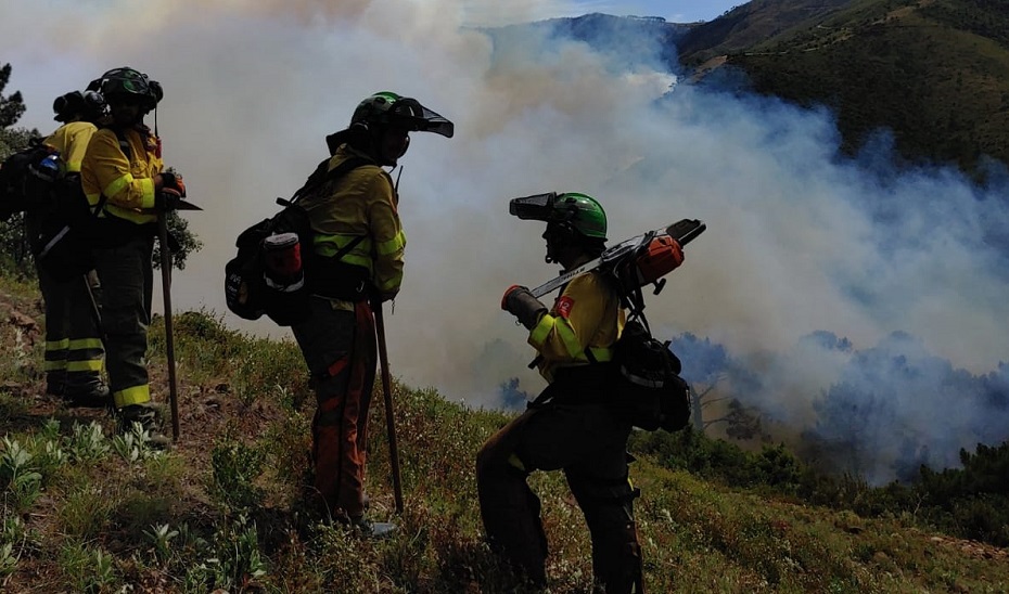 El incendio de Pujerra tuvo «valores extremos» de poder radioactivo