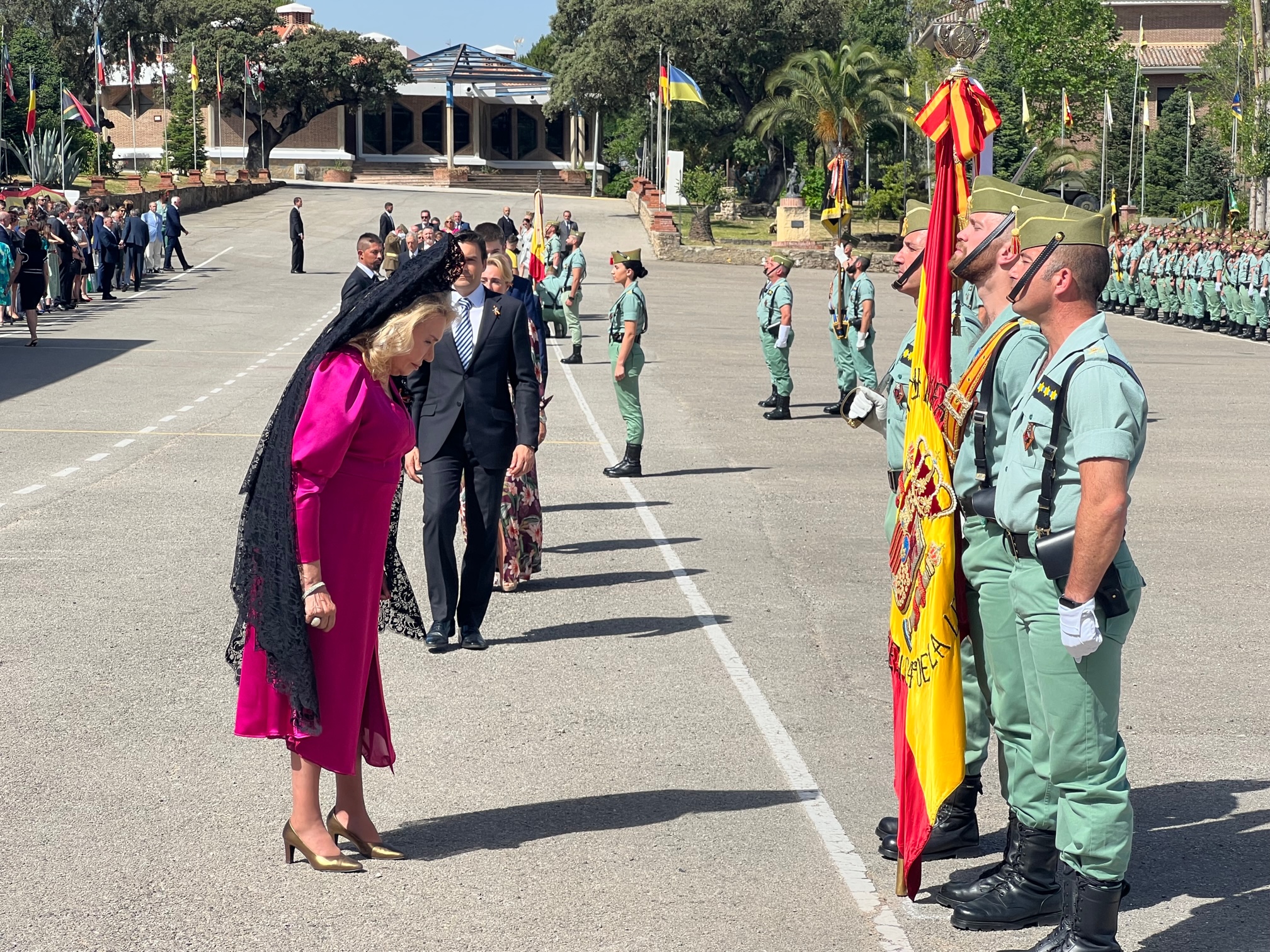 Una de las numerosas que han jurado la Bandera de España en el campamento de la Legión.