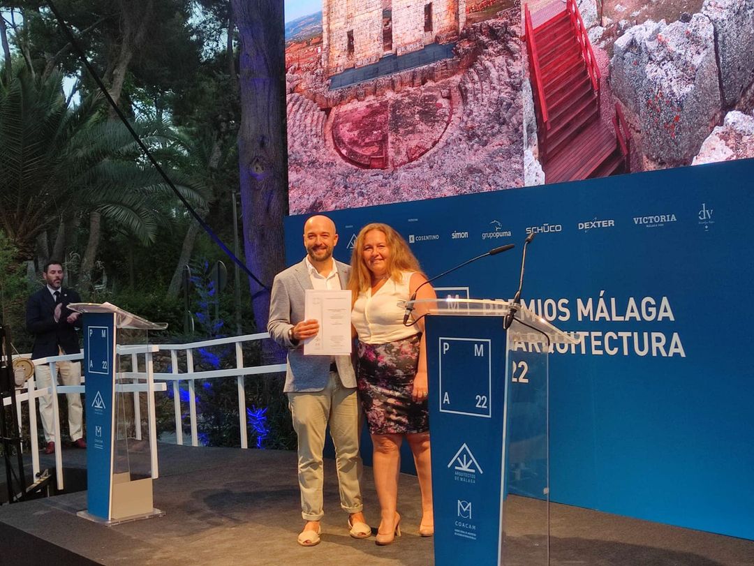 Sergio Valadez recibe una mención especial del Colegio de Arquitectos por la consolidación de la cávea de Acinipo