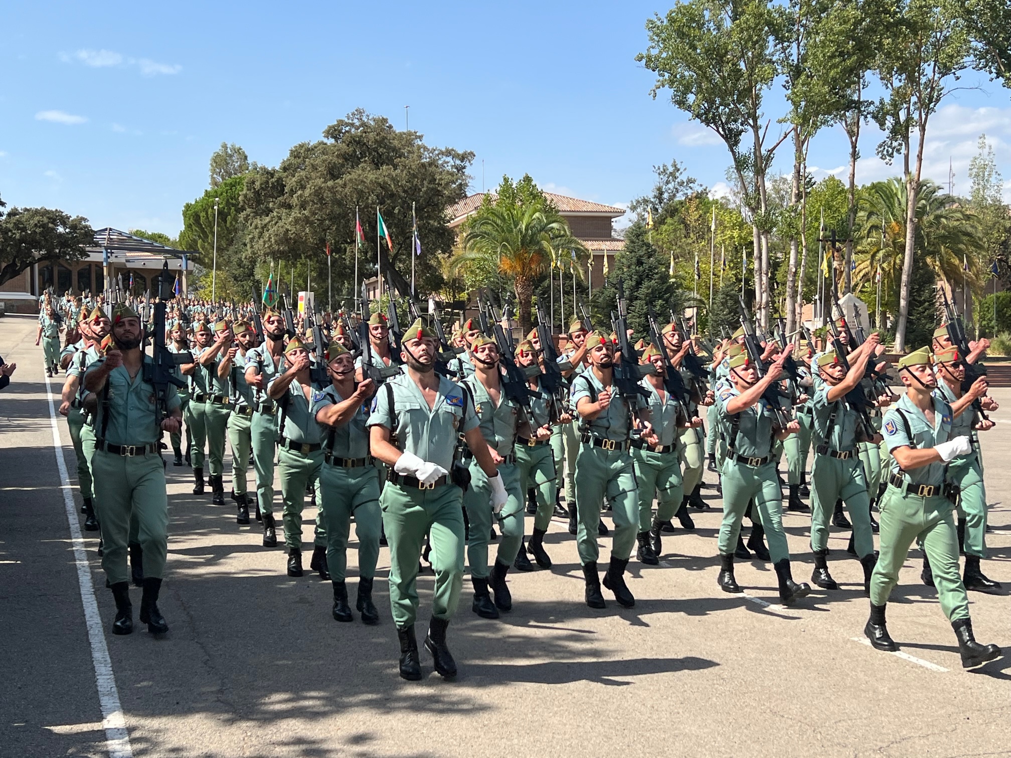 Imagen de archivo de la celebración de un sábado legionario en el acuartelamiento de Montejaque.