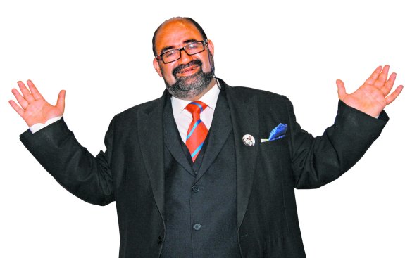 Imagen de 'El Mocito Feliz" en una de sus apariciones públicas.