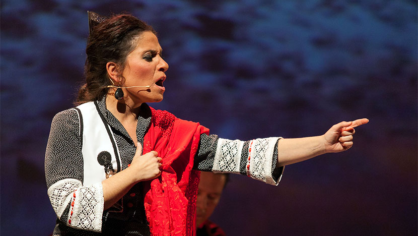 La cantaora Rocío Bazán en una de sus actuaciones.