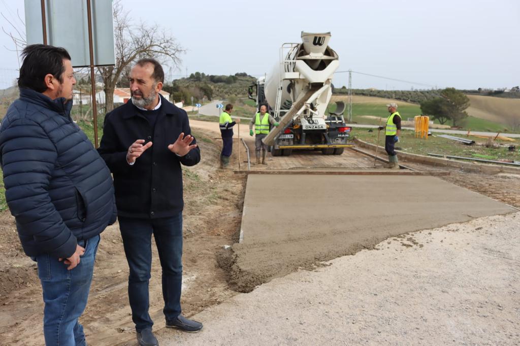 El concejal de Pedanías ha visitado hoy los trabajos que se realizan en Puerto Saúco.