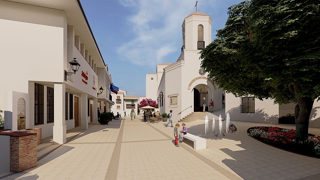Recreación de la nueva plaza tras su remodelación.