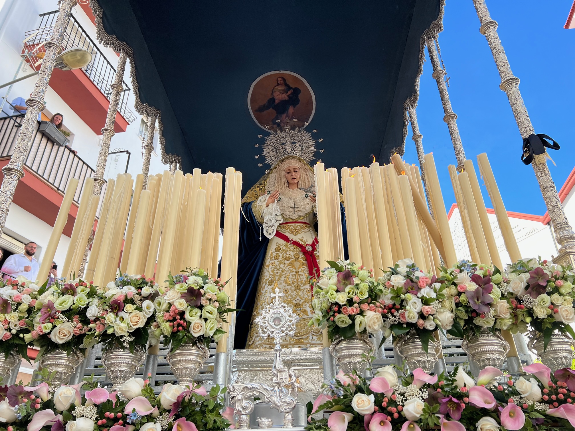 Nuestra Señora del Rosario en el momento de su salida desde San Cristóbal.