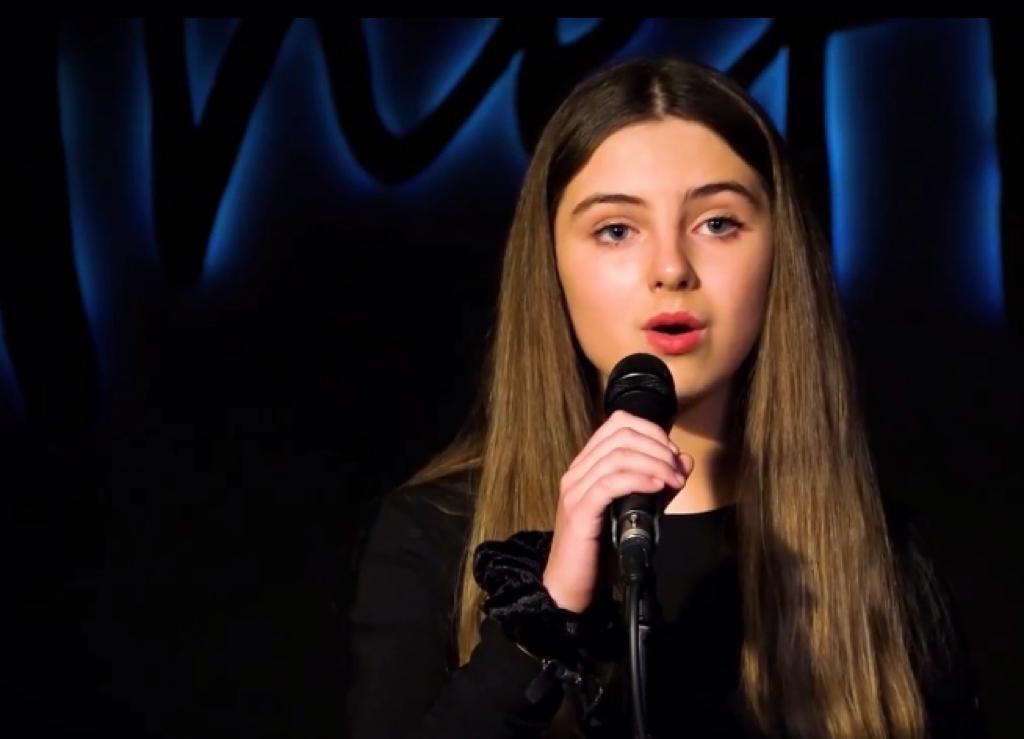 Natalia en una de las pruebas realizadas para 'La Voz Kids'.