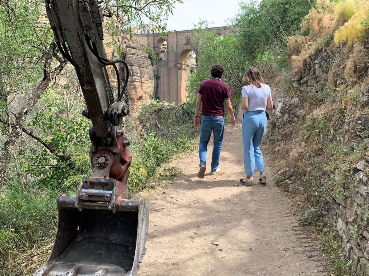 La primera fase del proyecto discurre desde la ¡Casa de Manolillo' hasta la base del Puente Nuevo.