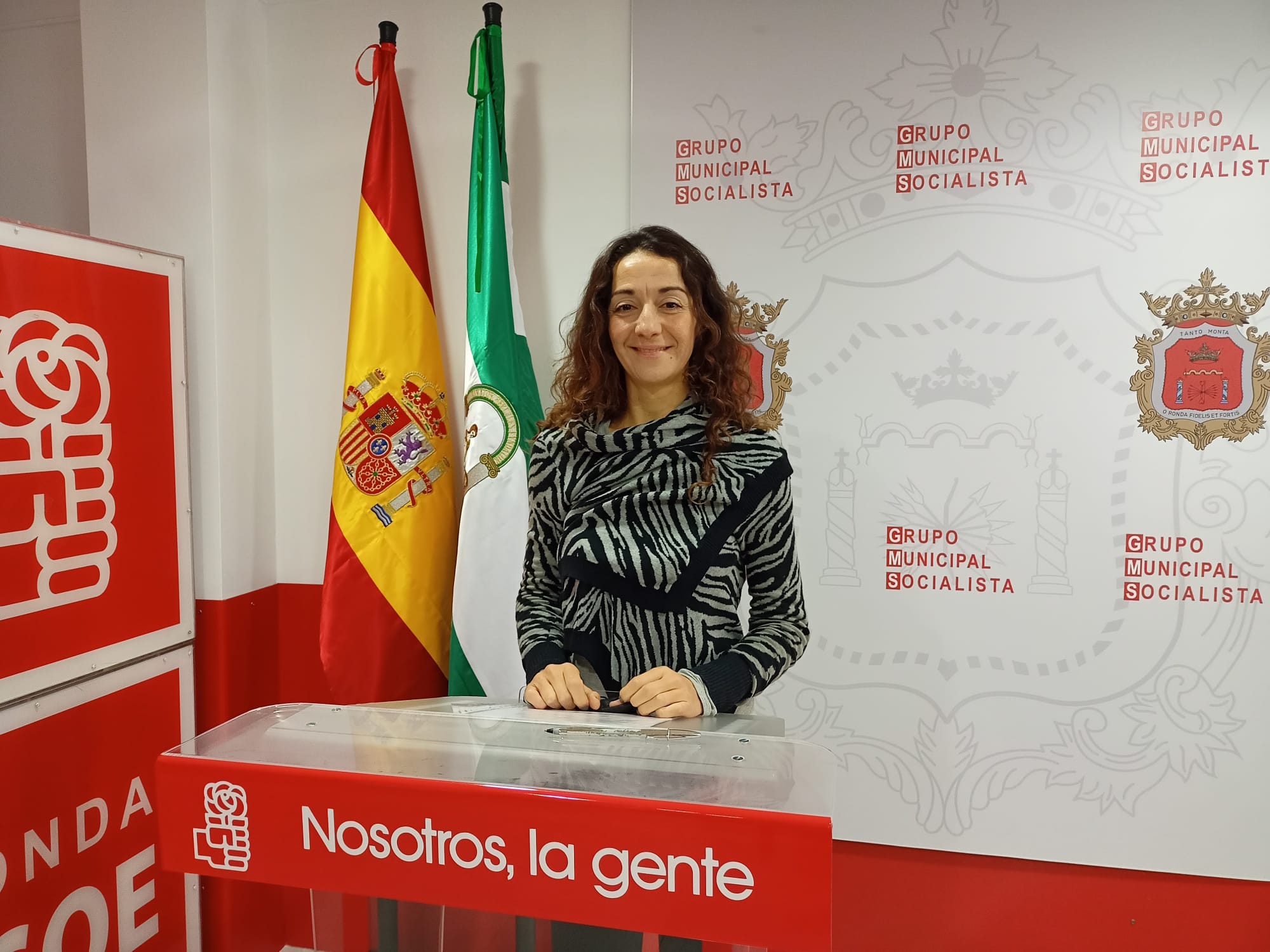 Fátima Fernández en una imagen de archivo en la Casa del Pueblo del PSOE de Ronda.