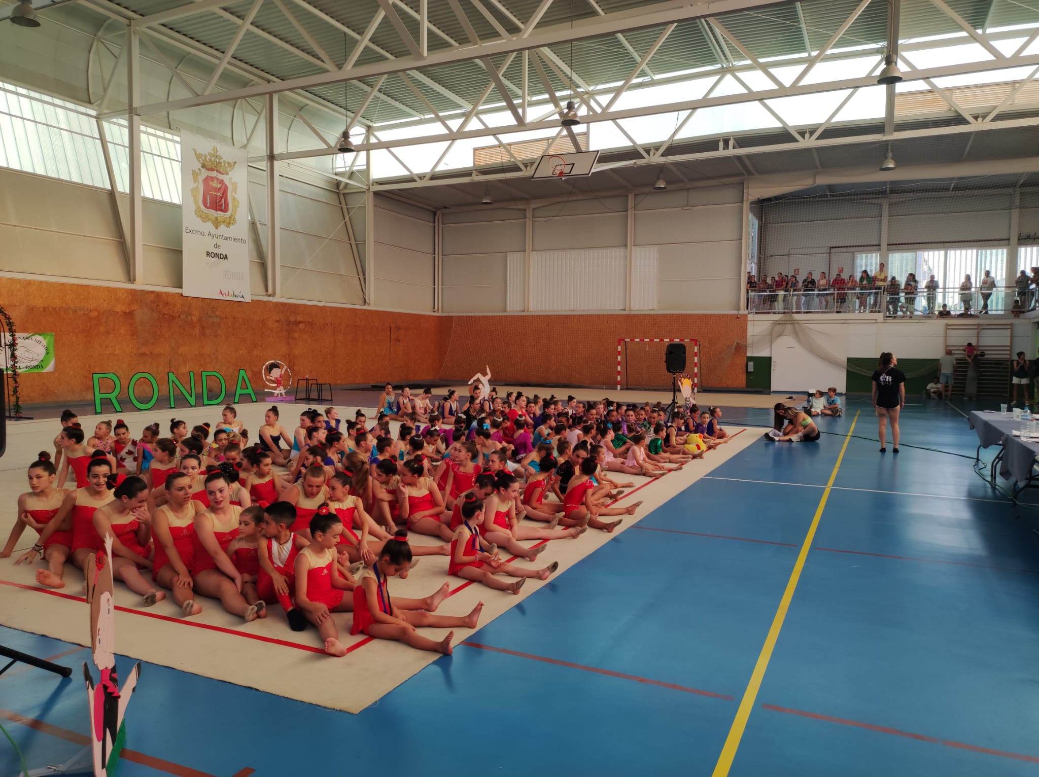 Numerosas gimnastas y familiares, participaron en la gala de fin de curso.
