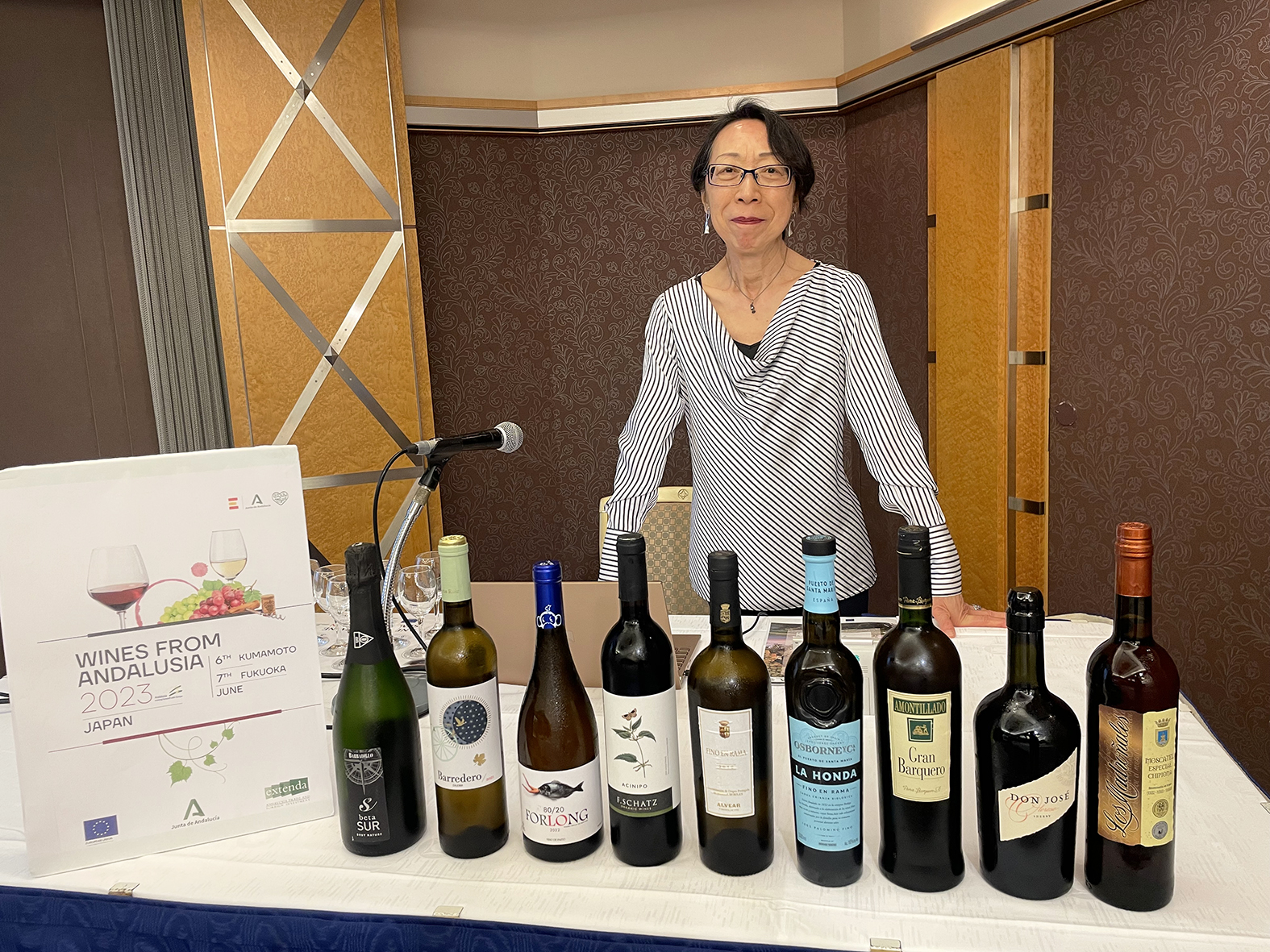 Una experta vinícola japonesa habló sobre las cualidades del vino andaluz durante estas jornadas.