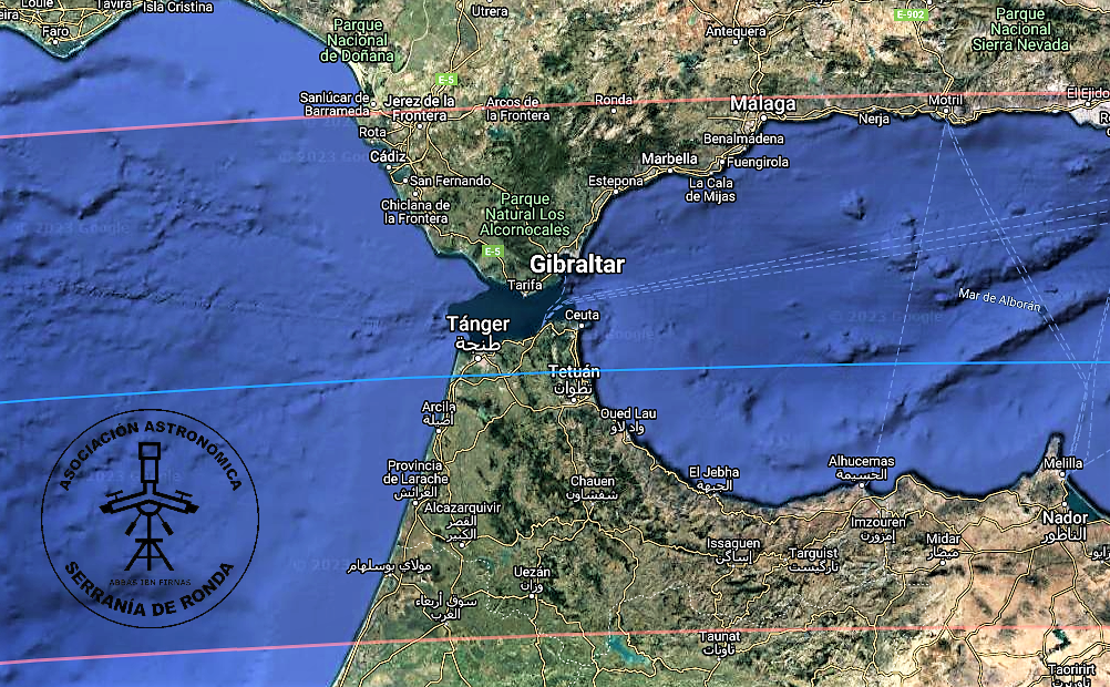 Eclipse total de Sol del Estrecho de Gibraltar (y Ronda) en 2027.