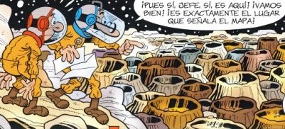 Una de las viñetas de Ibáñez con Mortadelo y Filemón como protagonistas.