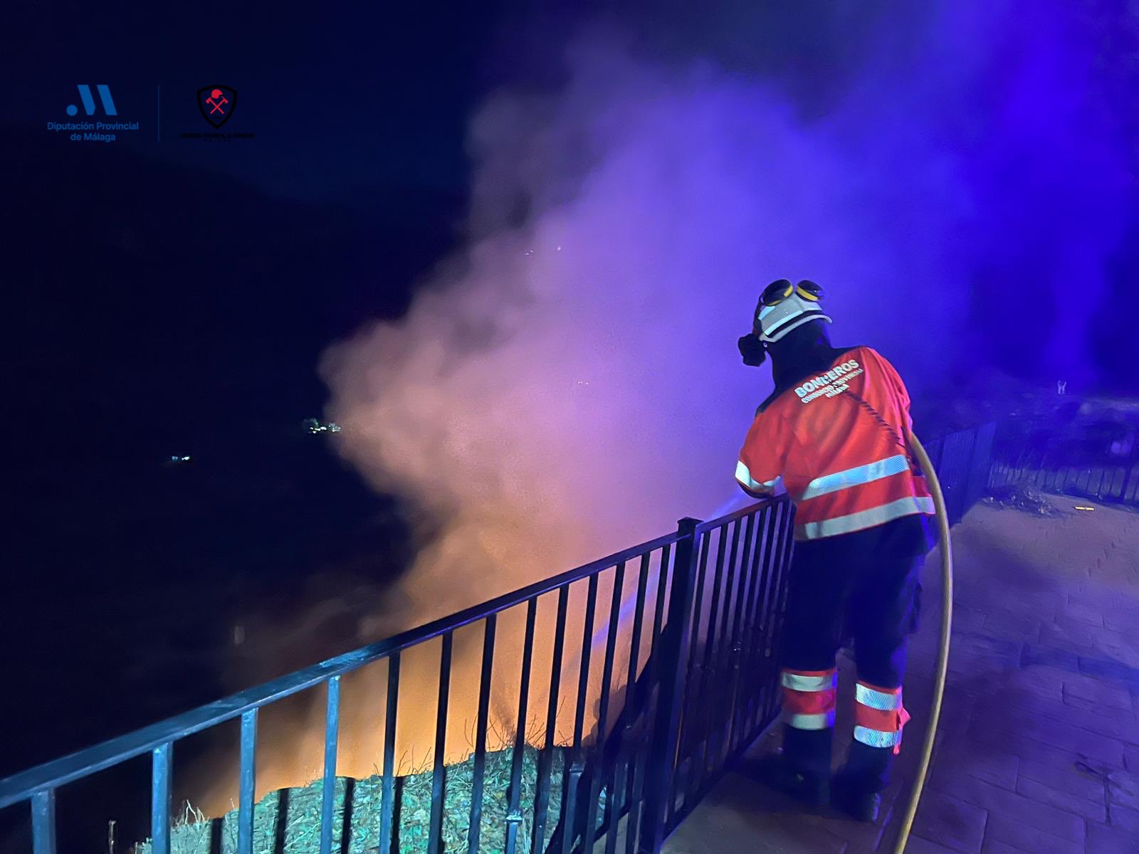 Los bomberos se han empleado a fondo para evitar que se propagasen las llamas.