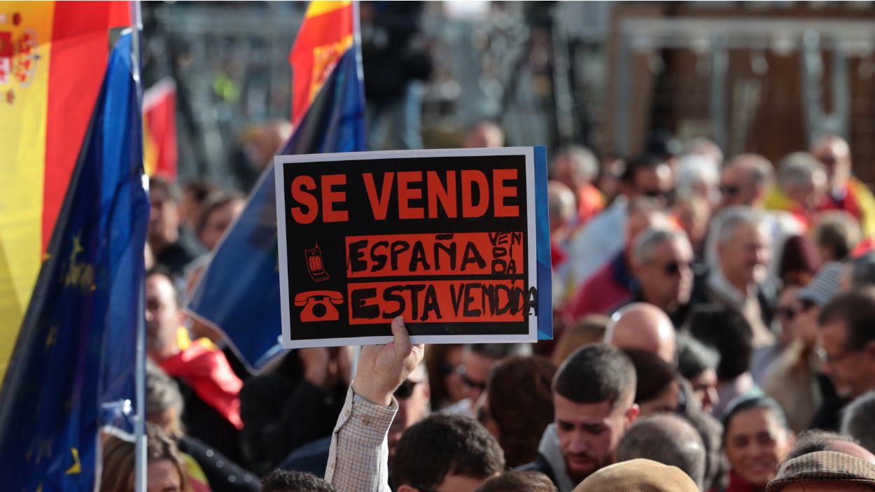 La concentración contra la amnistía será a las doce del medio día del domingo.