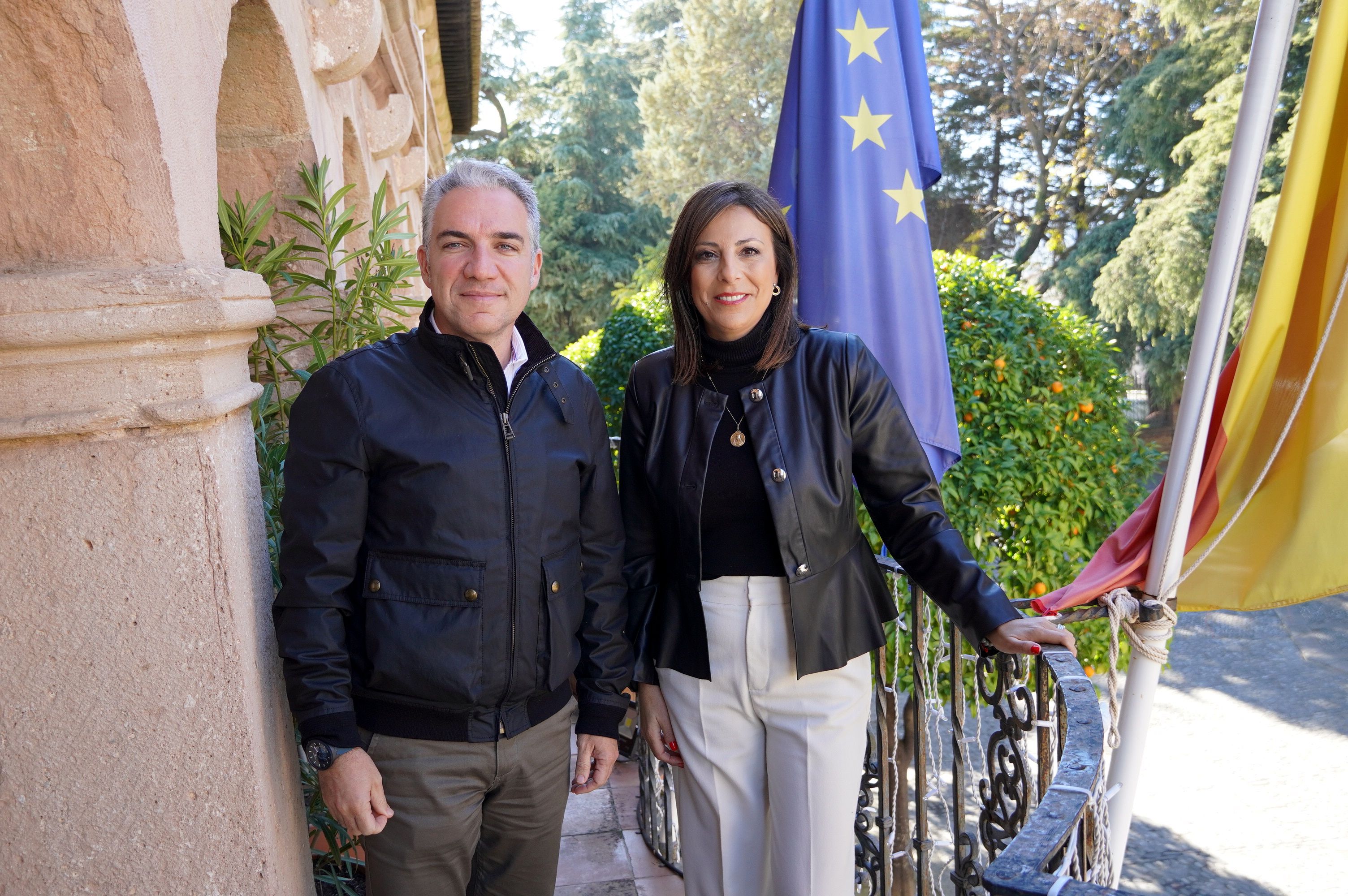 Elías Bendodo junto a la Alcaldesa, hoy en el Ayuntamiento.