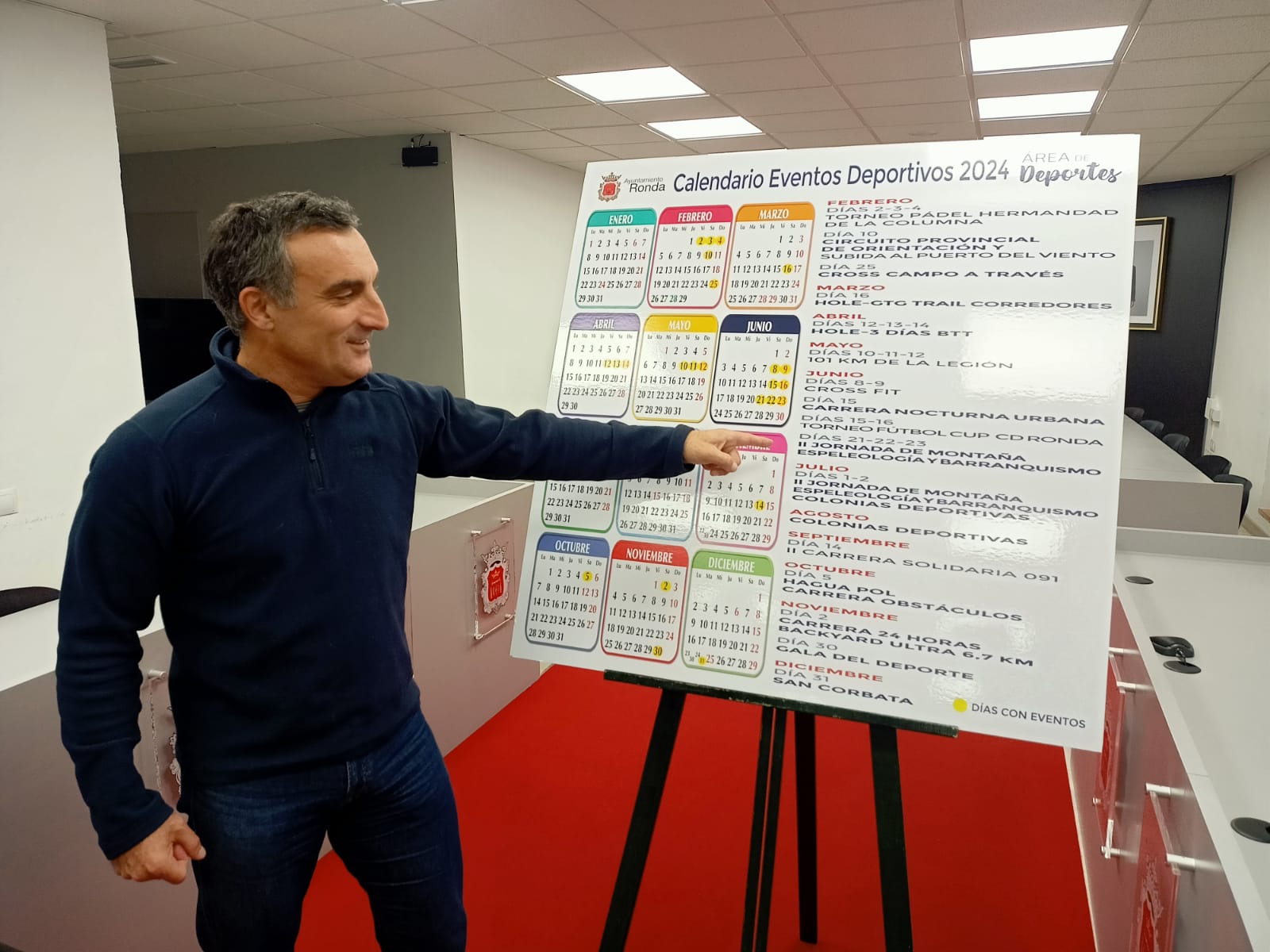 El concejal de Deportes ha presentado el calendario de 2024.