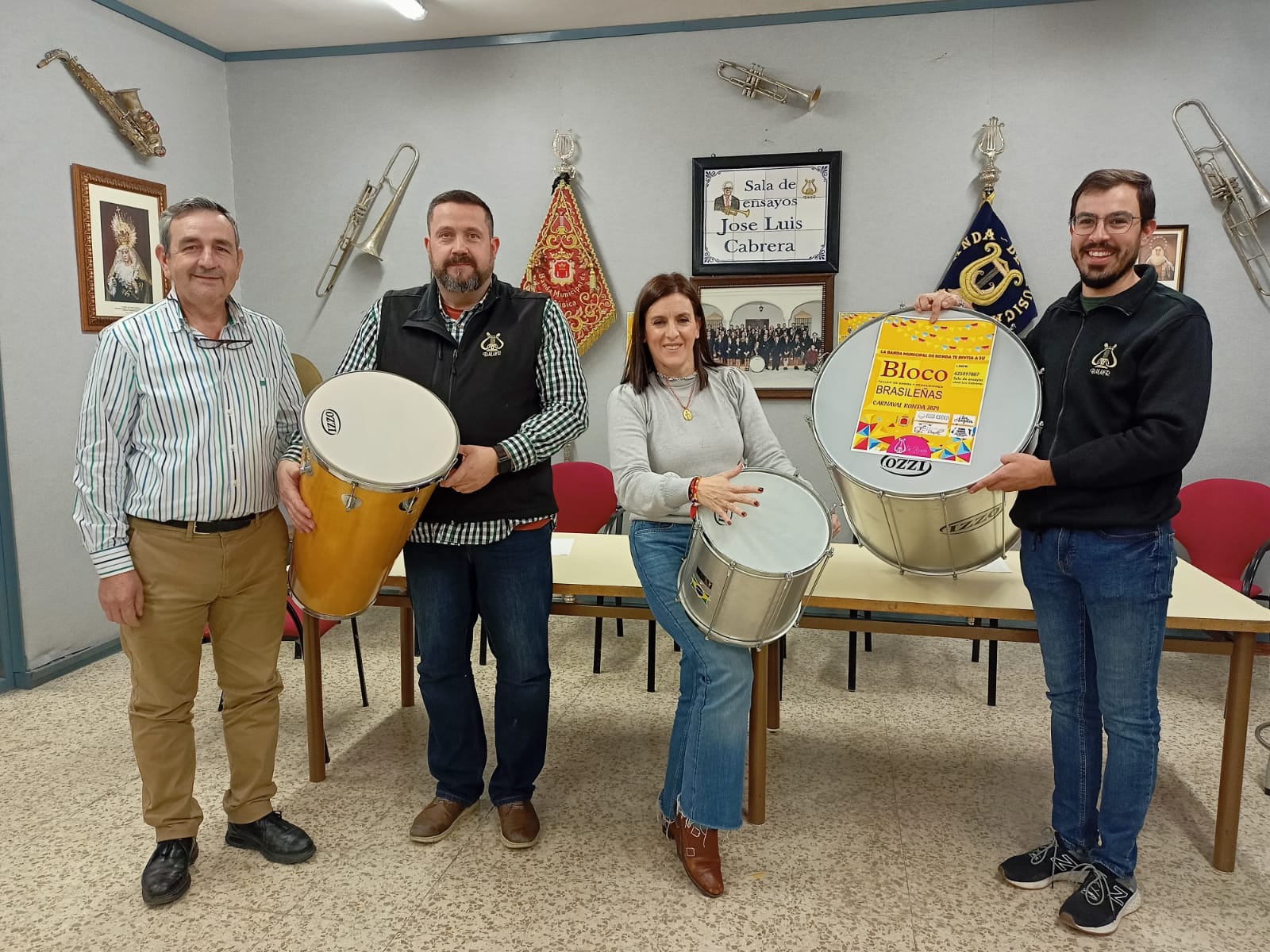La Concejalía de Fiestas y la Banda Municipal ponen en marcha un taller de samba y percusiones brasileñas