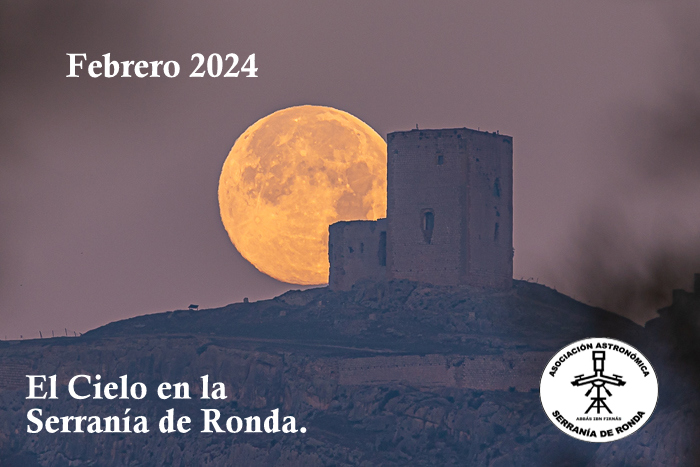 Imagen de la Luna llena sobre el Castillo de Teba. Foto: Nany Lavado Fernández.