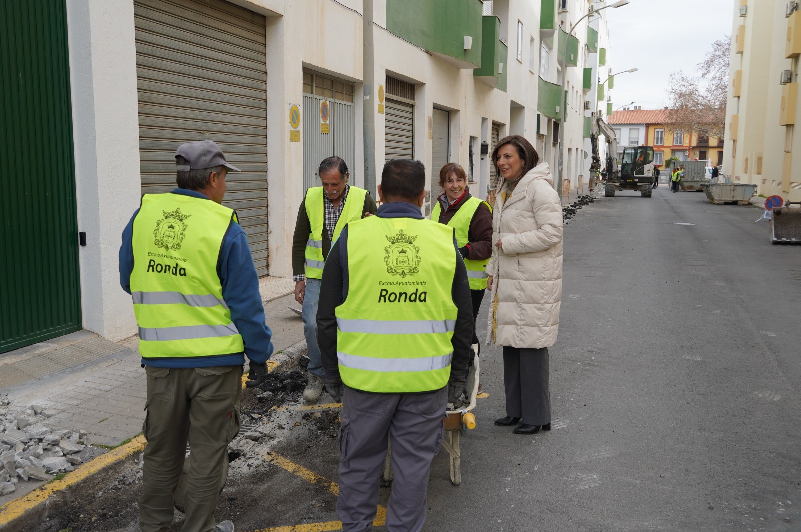 La alcaldesa ha visitado las obras que han comenzado este jueves.