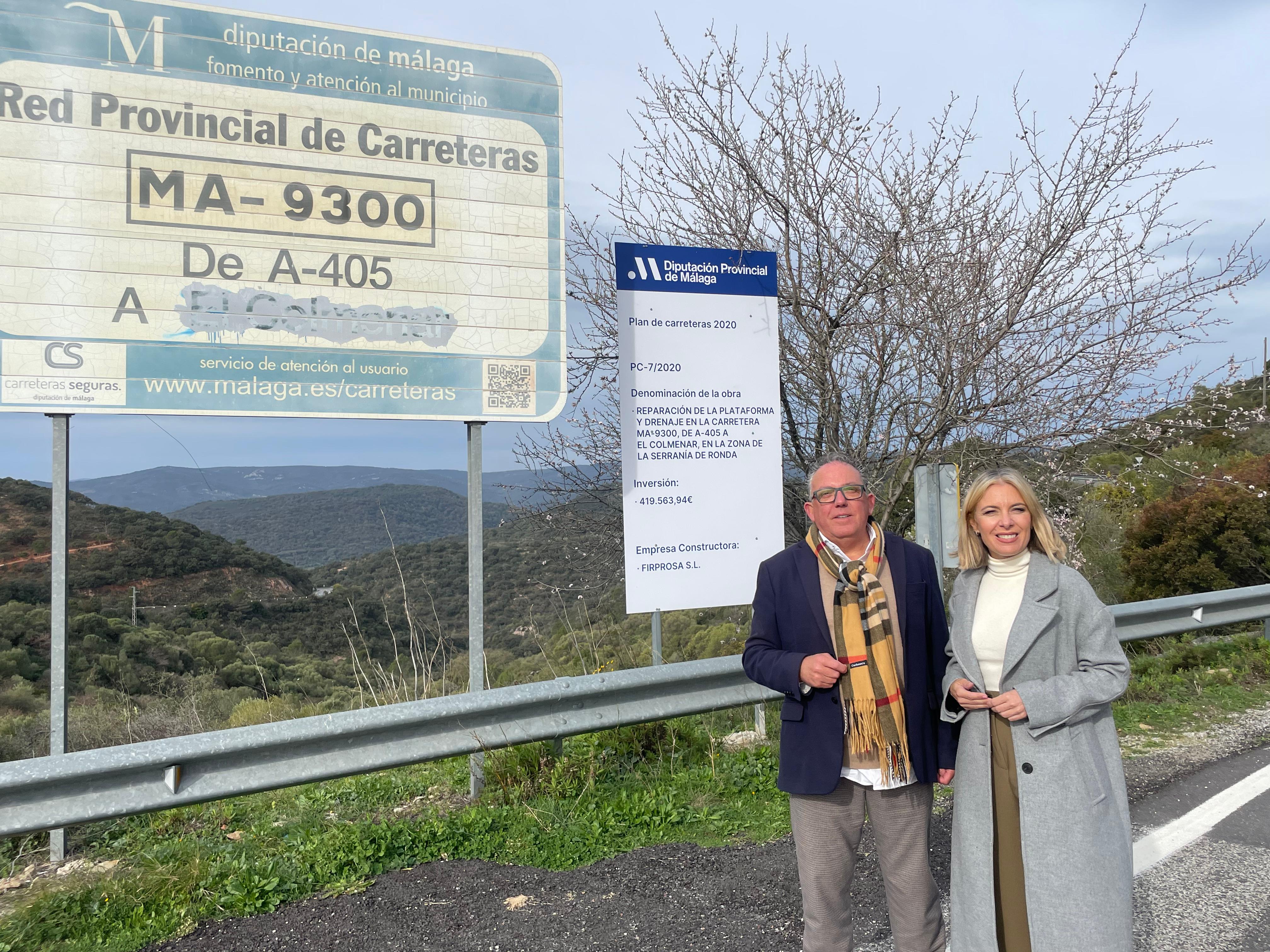 La Diputación destina 1 millón de euros para acondicionar la carretera MA-9300 entre Gaucín y El Colmenar