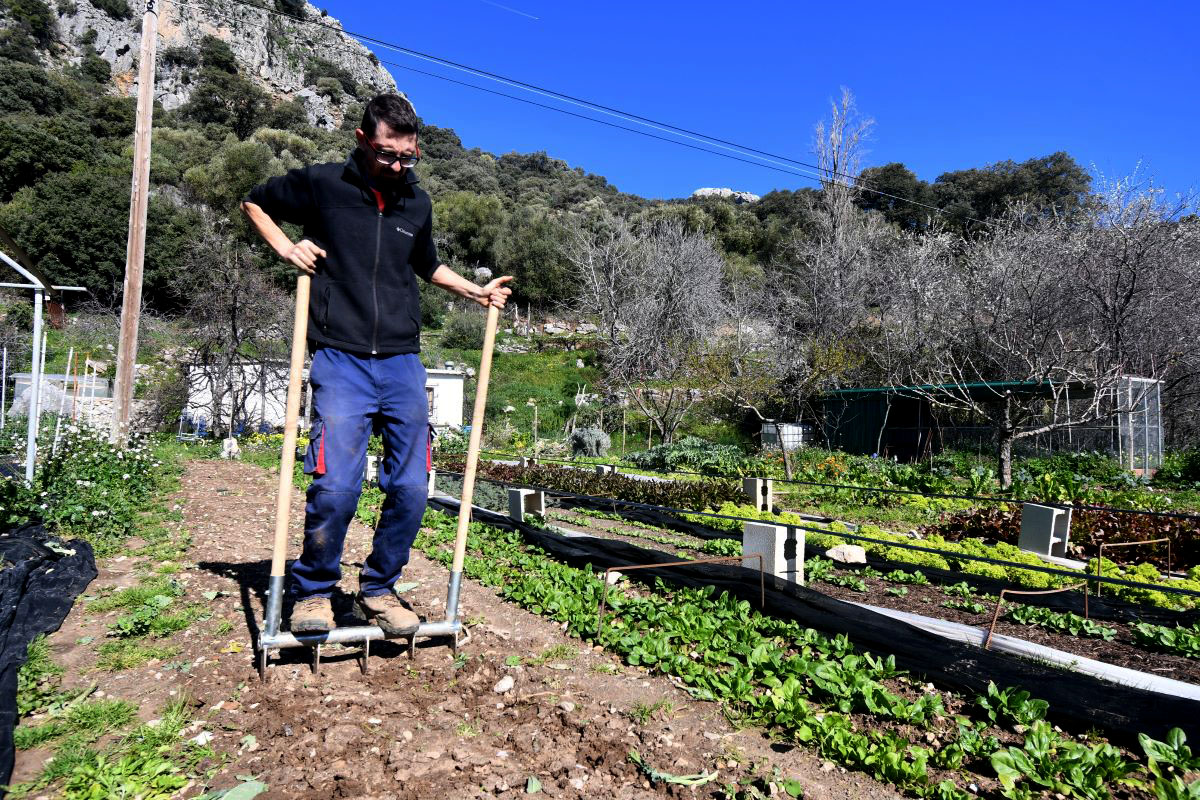Los cultivos se siguen realizando de forma tradicional en esta finca serrana.