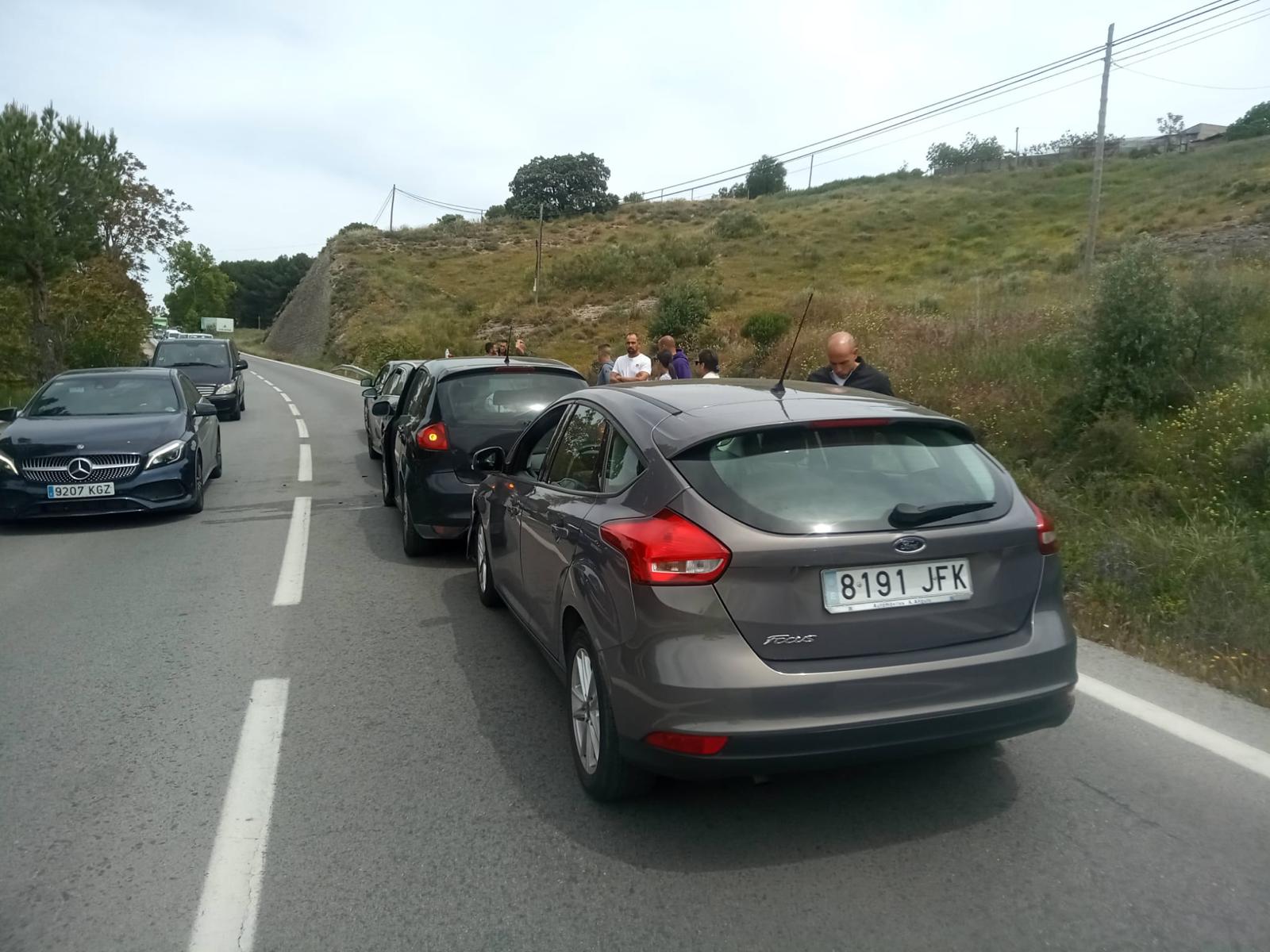 La colisión múltiple se ha producido en la recta de la salida de Ronda por la carretera de Campillos.