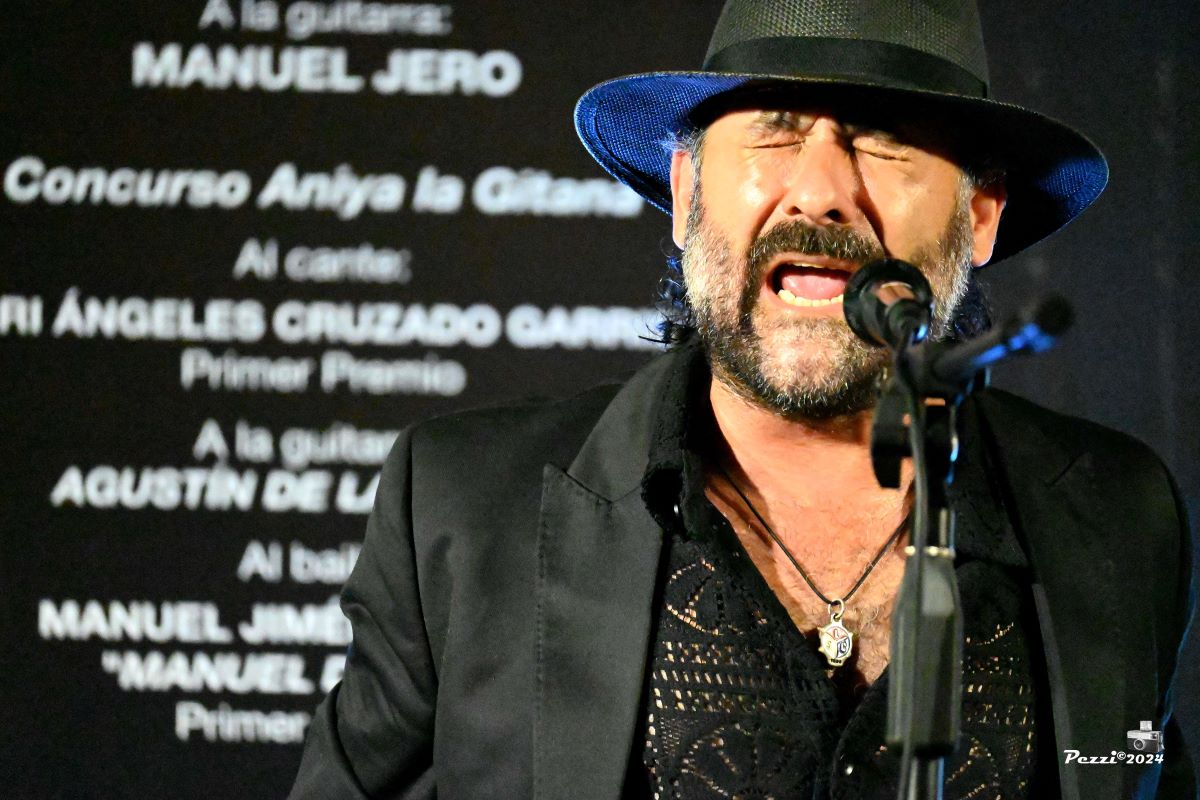 José Segovia Cortés durante su actuación en el Festival de Cante Grande de este año. Foto Pezzi.