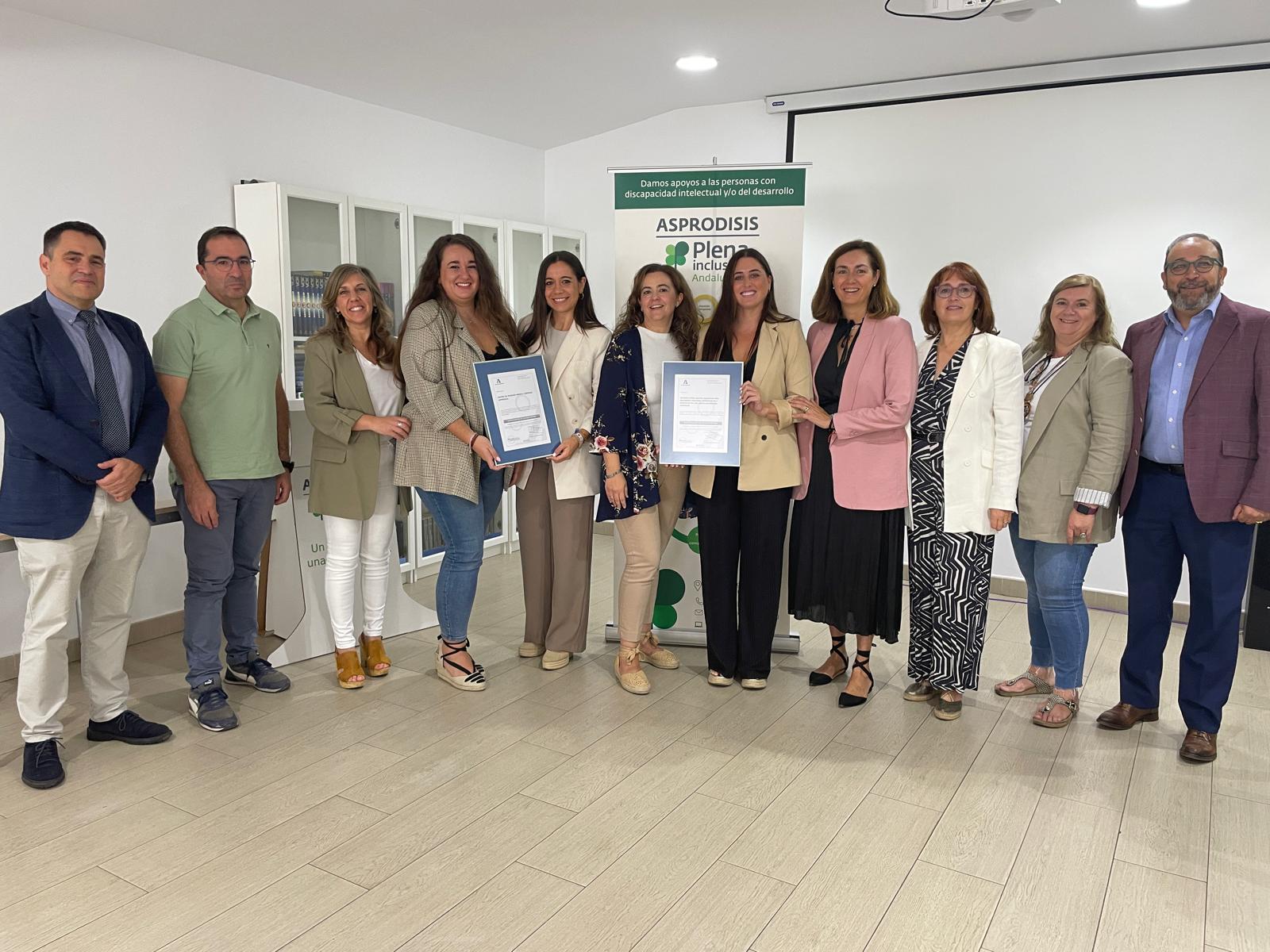Asprodisis renueva la certificación de la Agencia de Calidad Sanitaria de Andalucía