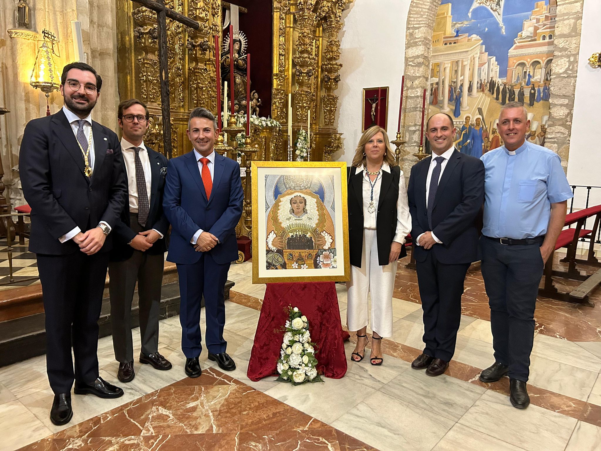 Presentación del cartel anunciador de la procesión de la Aurora de este año.