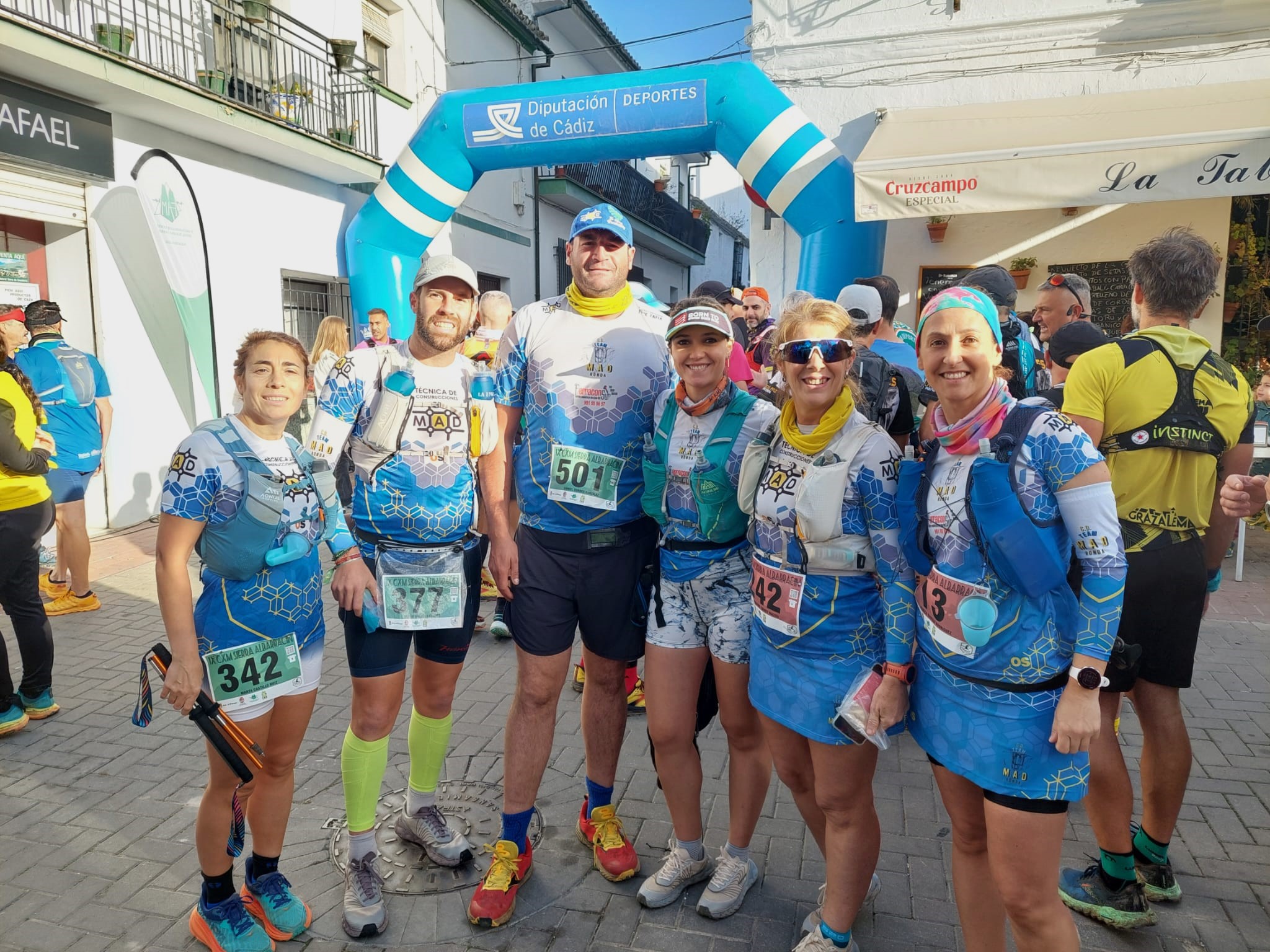 Corredores del club rondeño en la prueba de El Gastor.