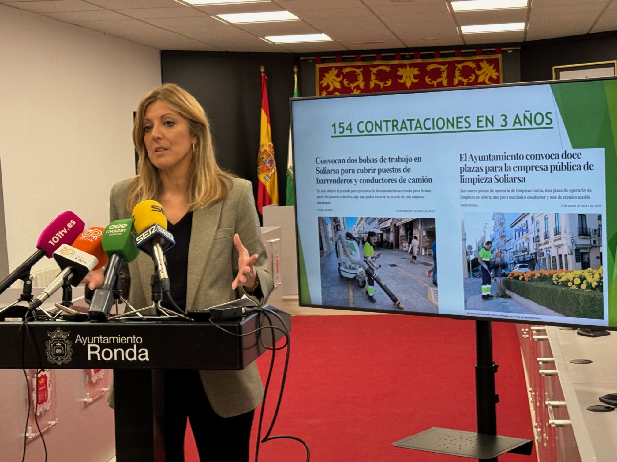 La concejal de Soliarsa, Maricarmen Martínez, ha dado a conocer las inversiones realizadas en la empresa pública.