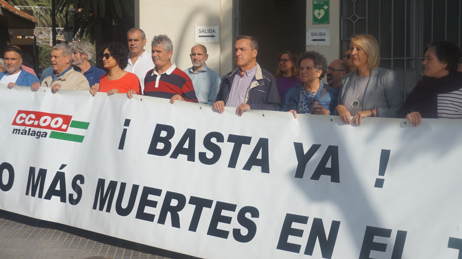 La concentración se ha mantenido en las puertas del sindicato CC.OO.