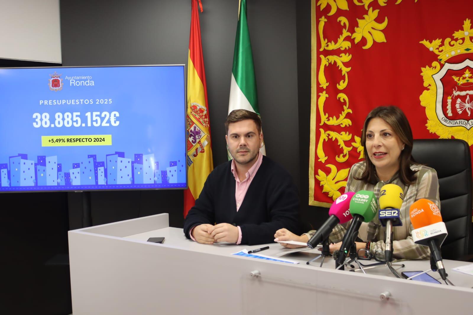 El equipo de Gobierno del PP destinará en 2025 más de 20 millones para realizar inversiones en Ronda