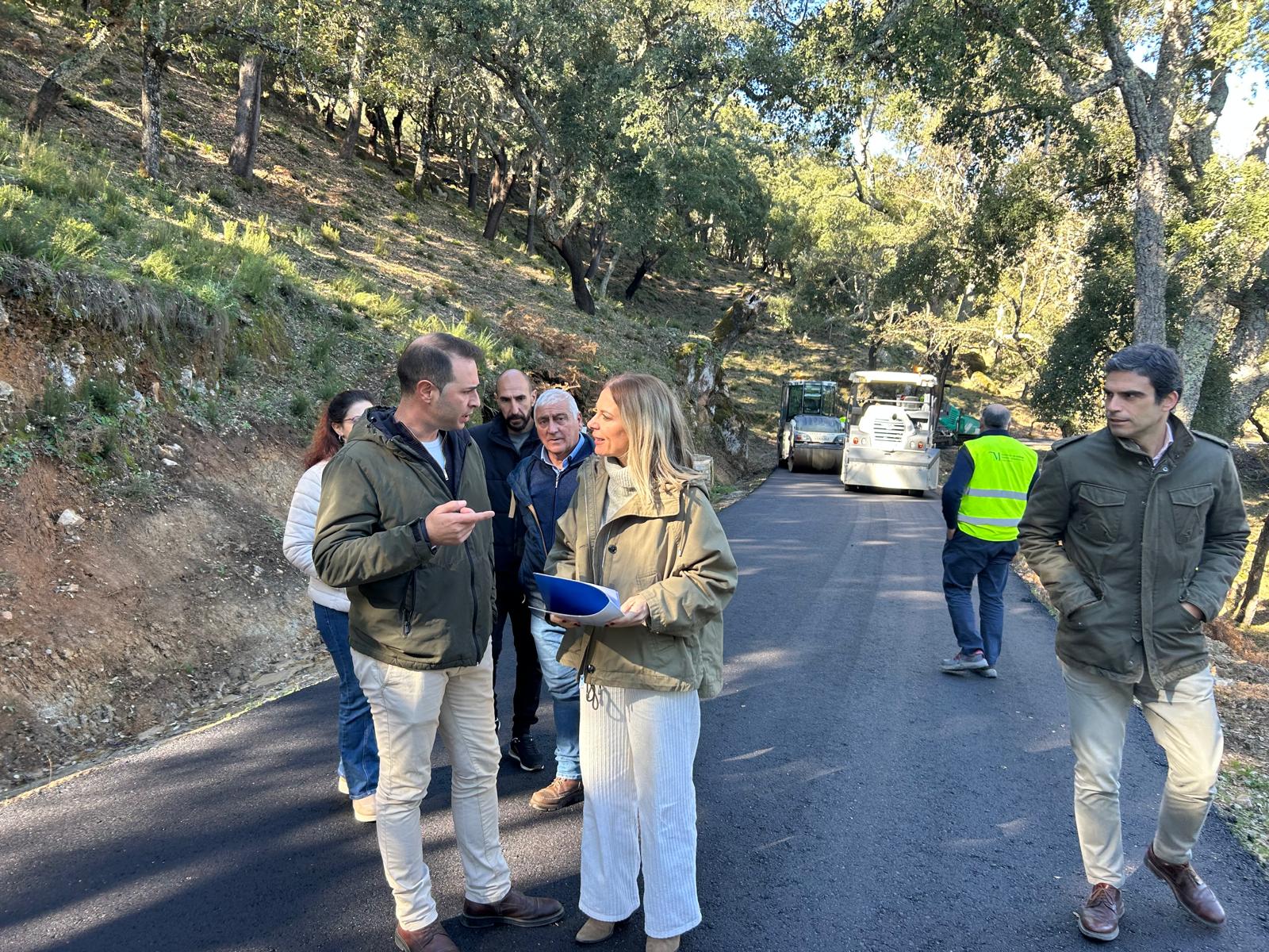 Responsables de la Diputación y del Ayuntamiento han visitado hoy los trabajos.
