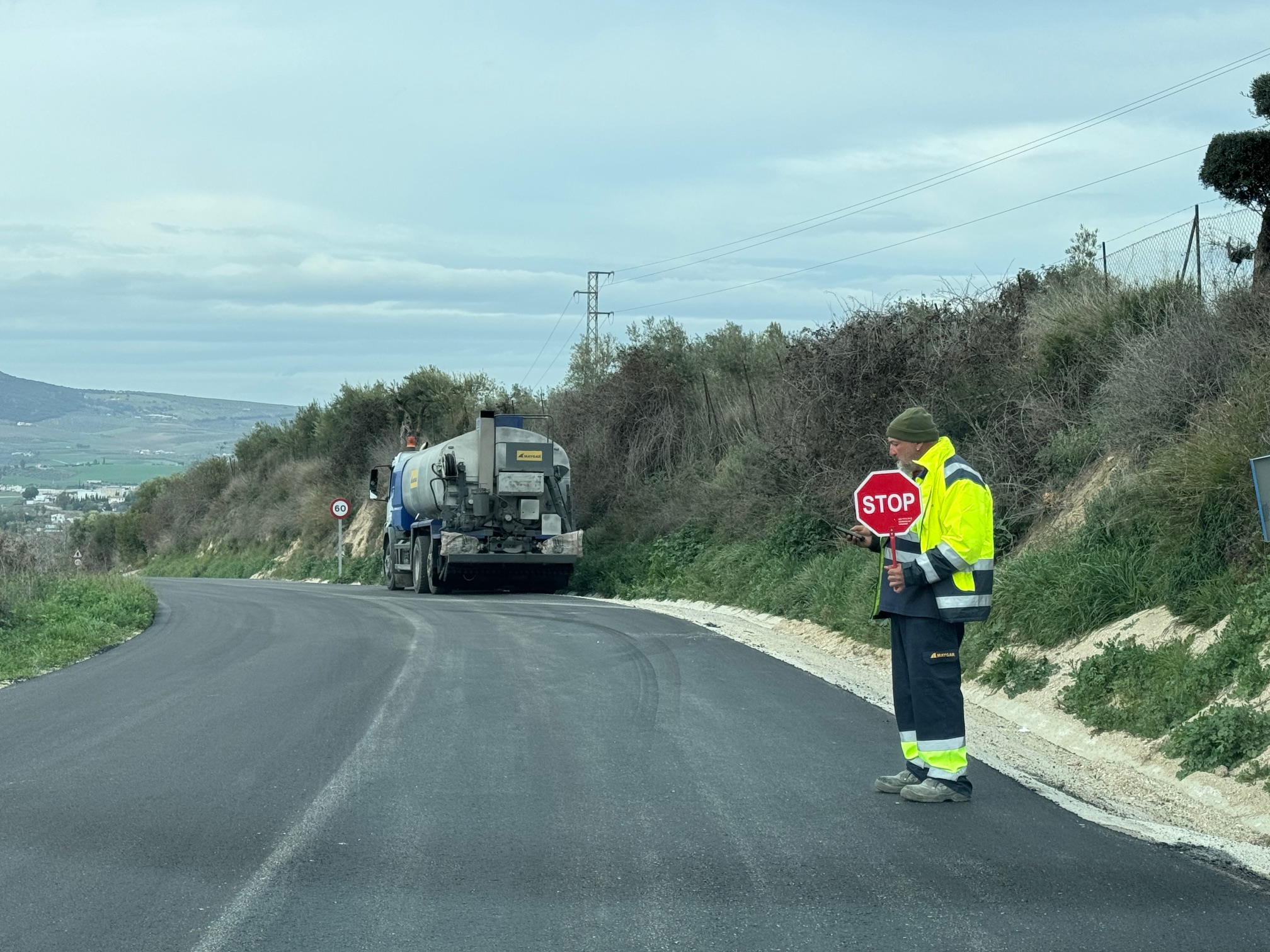 La Diputación invierte 423.000 euros en la mejora de la carretera MA-7400 Ronda-Arriate