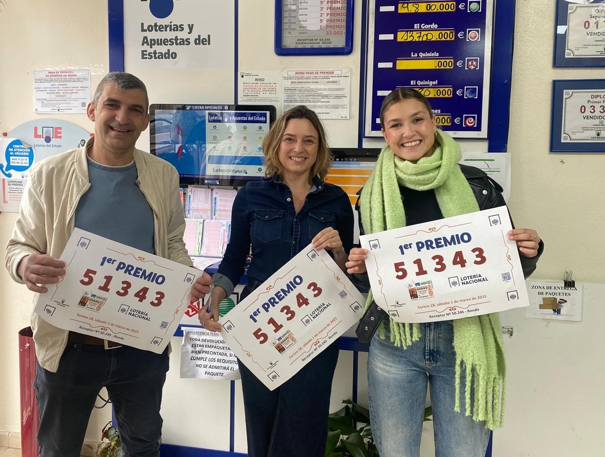 El primer premio de la Lotería Nacional cae en Ronda