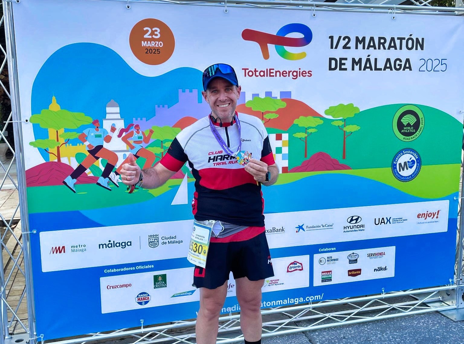 El rondeño Juan Ocaña en la Media Maratón de Málaga.