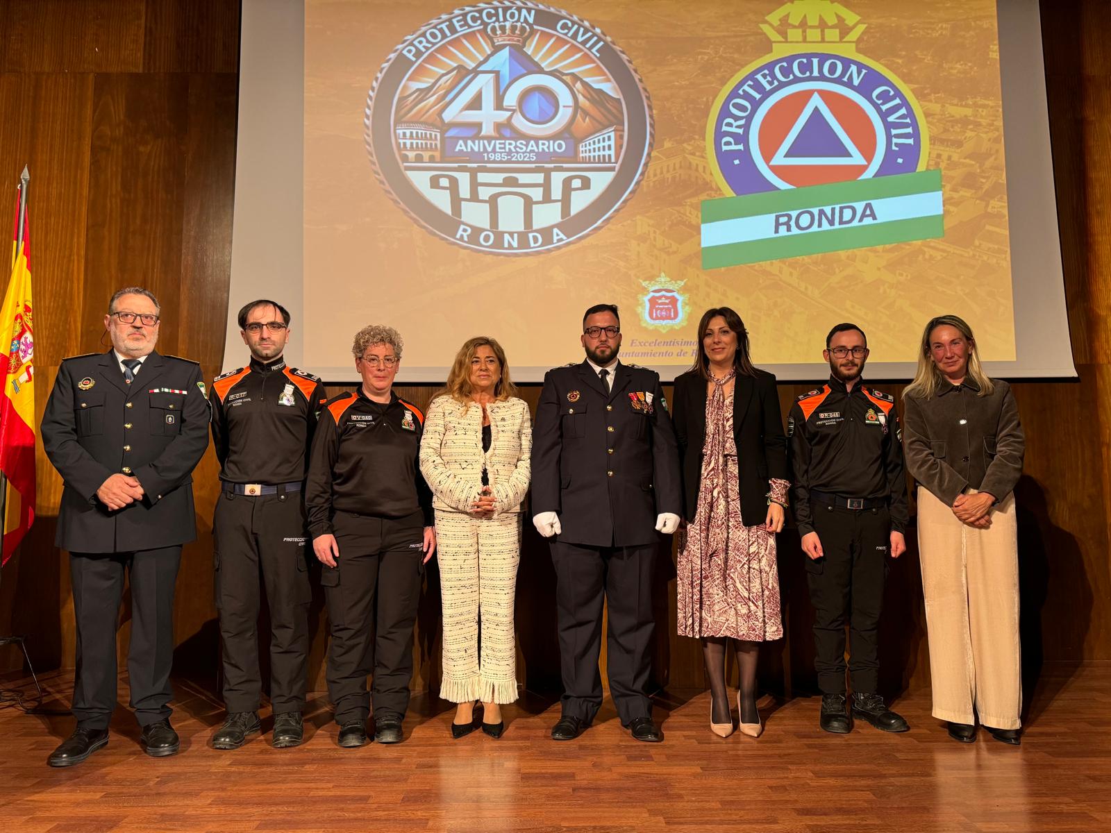 Protección Civil Ronda celebra su 40 aniversario con reconocimientos a sus voluntarios