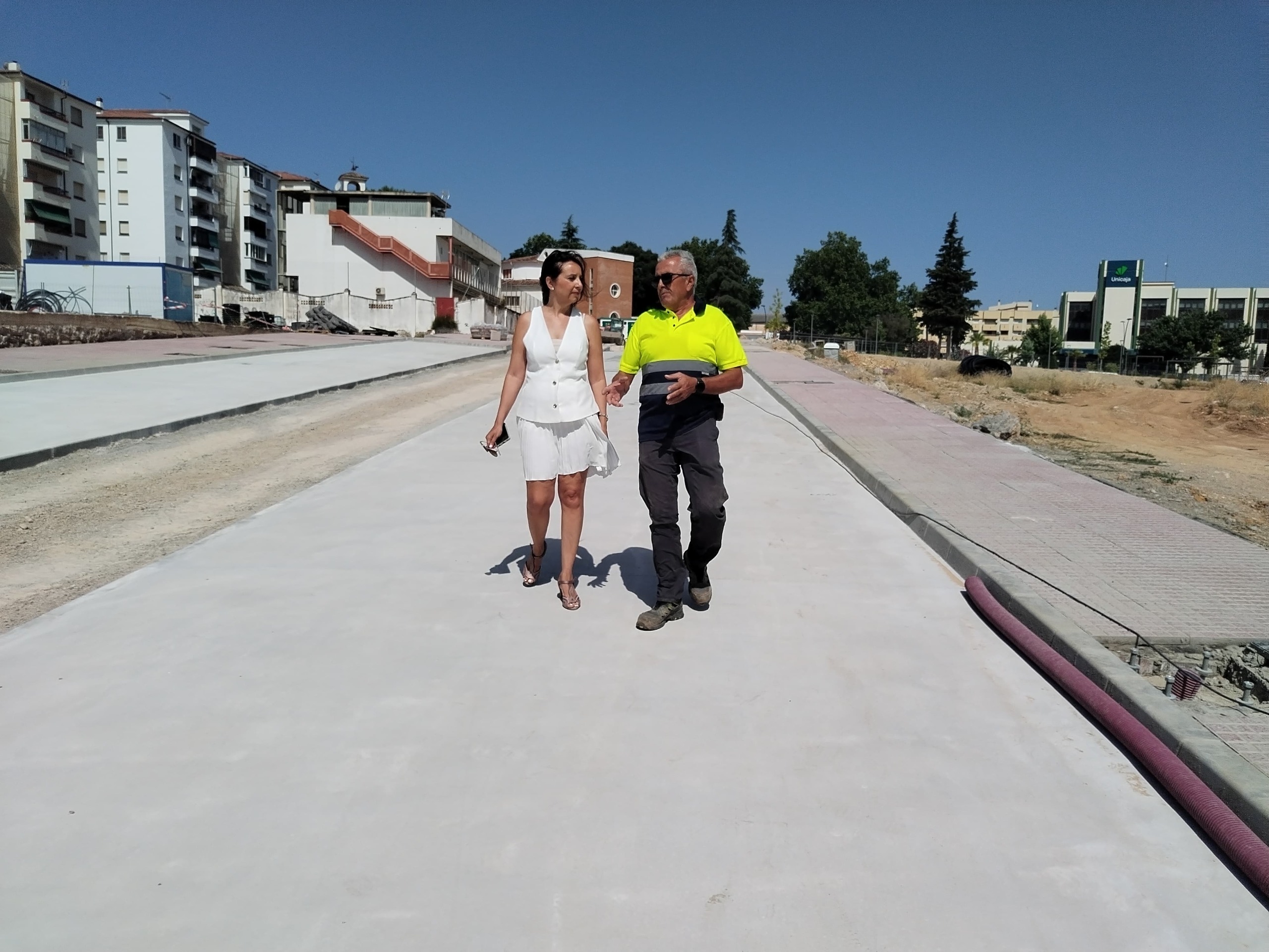 La concejal de Obras ha supervisado esta mañana los trabajos.