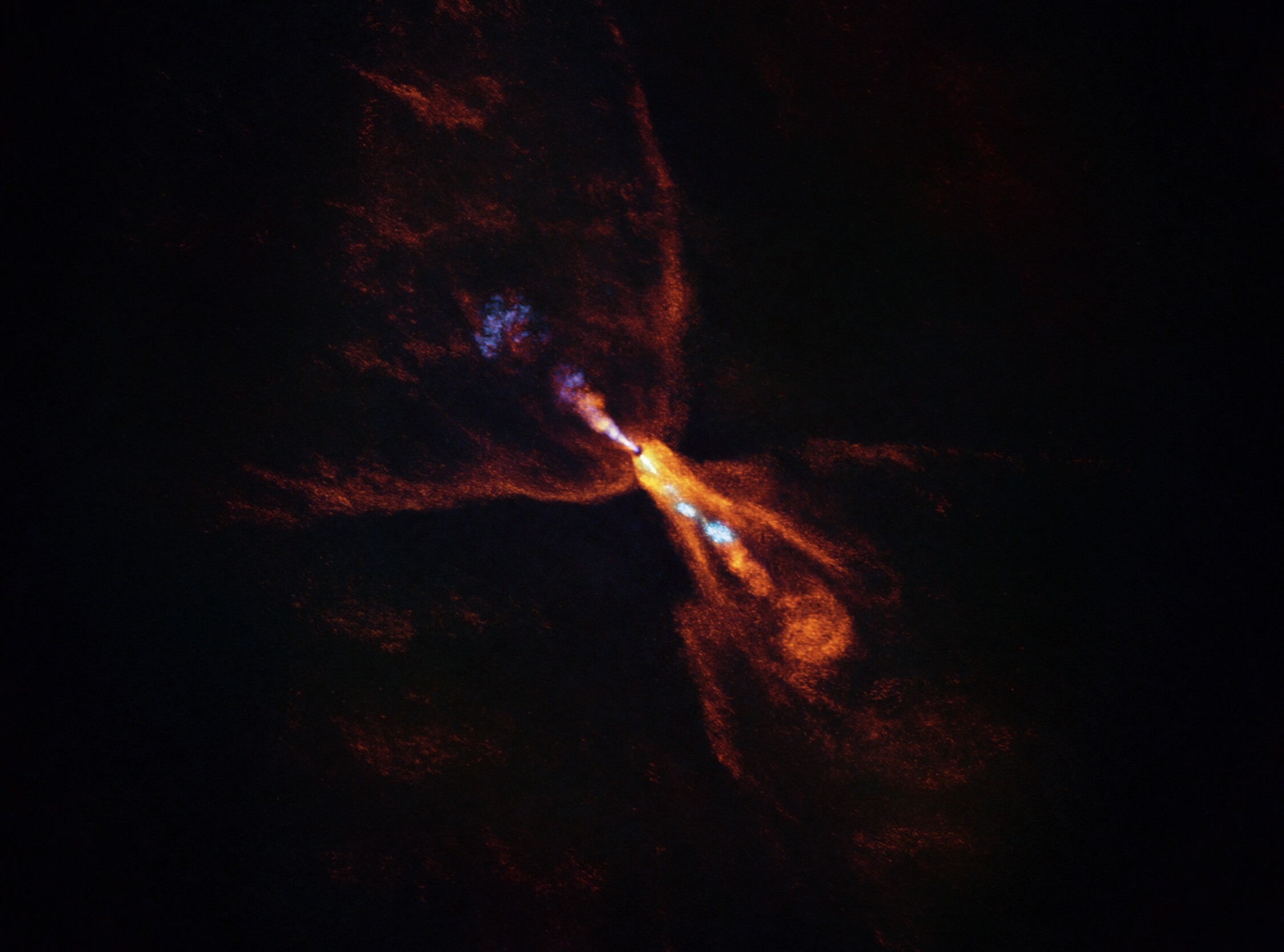 Formación de un sistema planetario en la “estrella bebé” HOPS-315. (ALMA/M. McClure et al.).